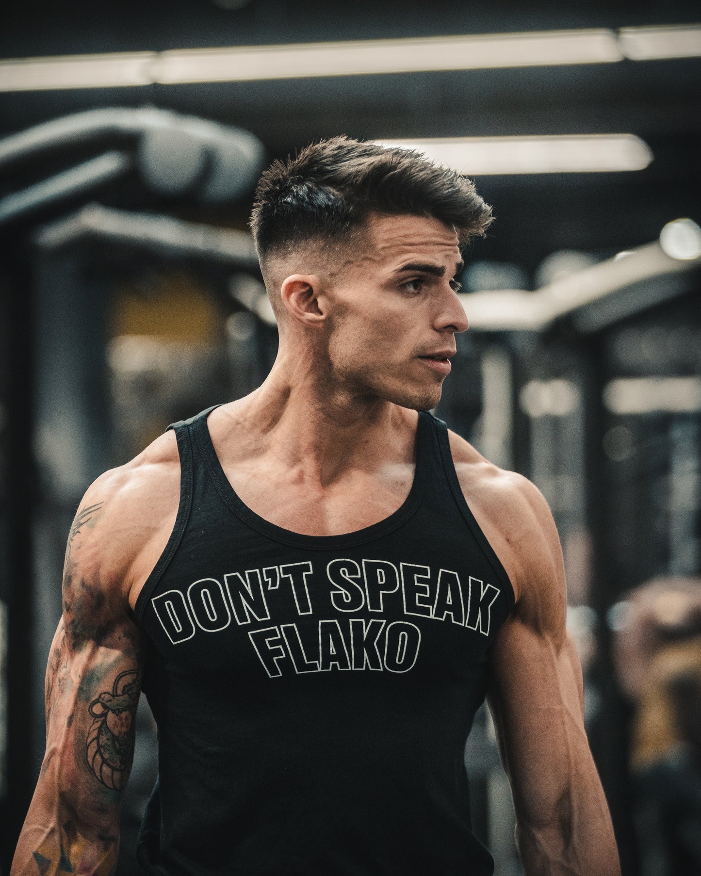 Camiseta de Tirantes “DON’T SPEAK FLAKO” Negra