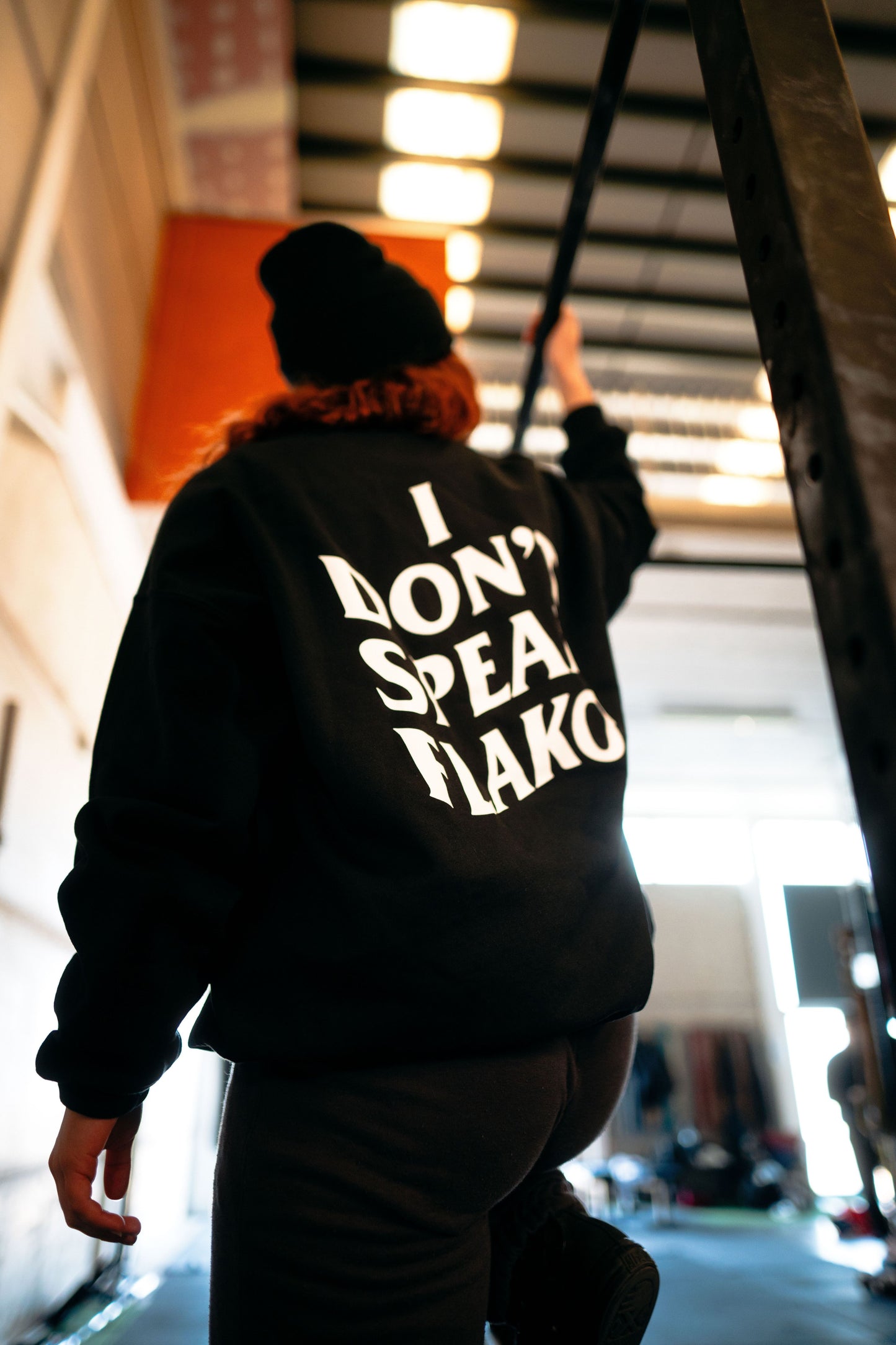 Sudadera Sin Capucha "I DON'T SPEAK FLAKO"