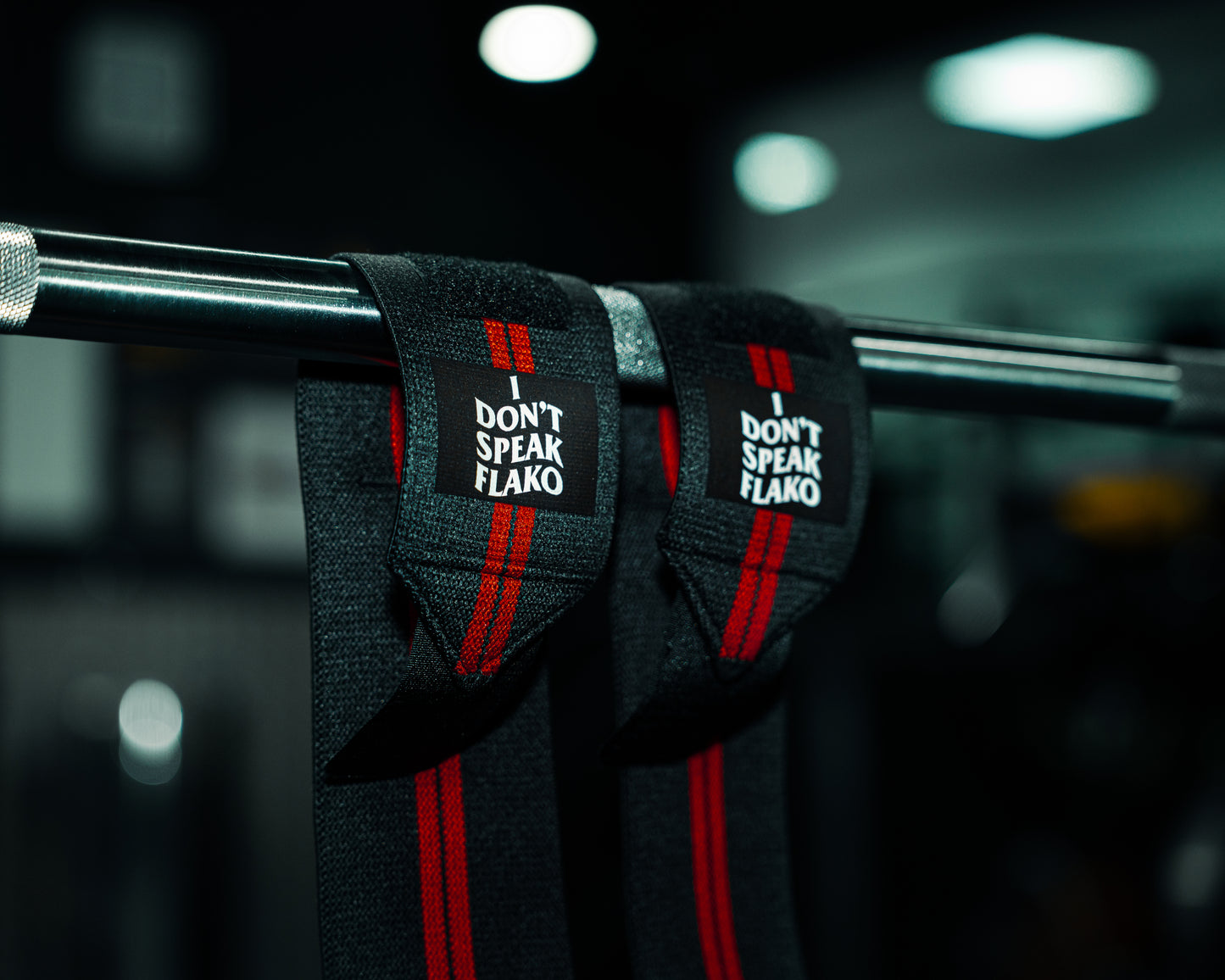 Muñequeras “I DON’T SPEAK FLAKO” negras