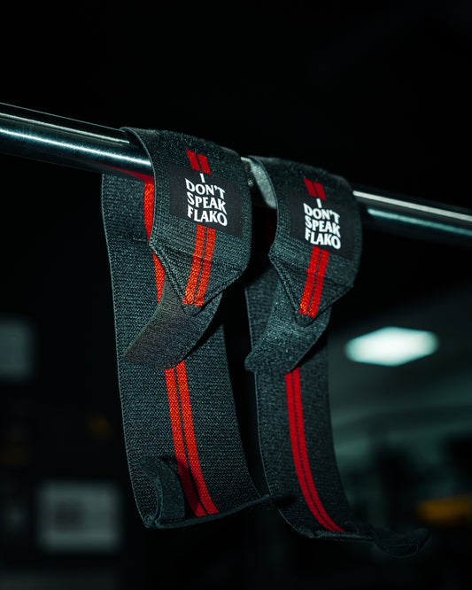 Muñequeras “I DON’T SPEAK FLAKO” negras