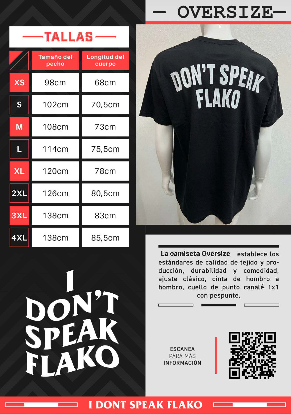 Camiseta Oversize “IRONS” Don’t Speak Flako